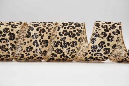 Ruban à imprimé léopard avec fil métallique_KF6791GC-14-183_Naturel